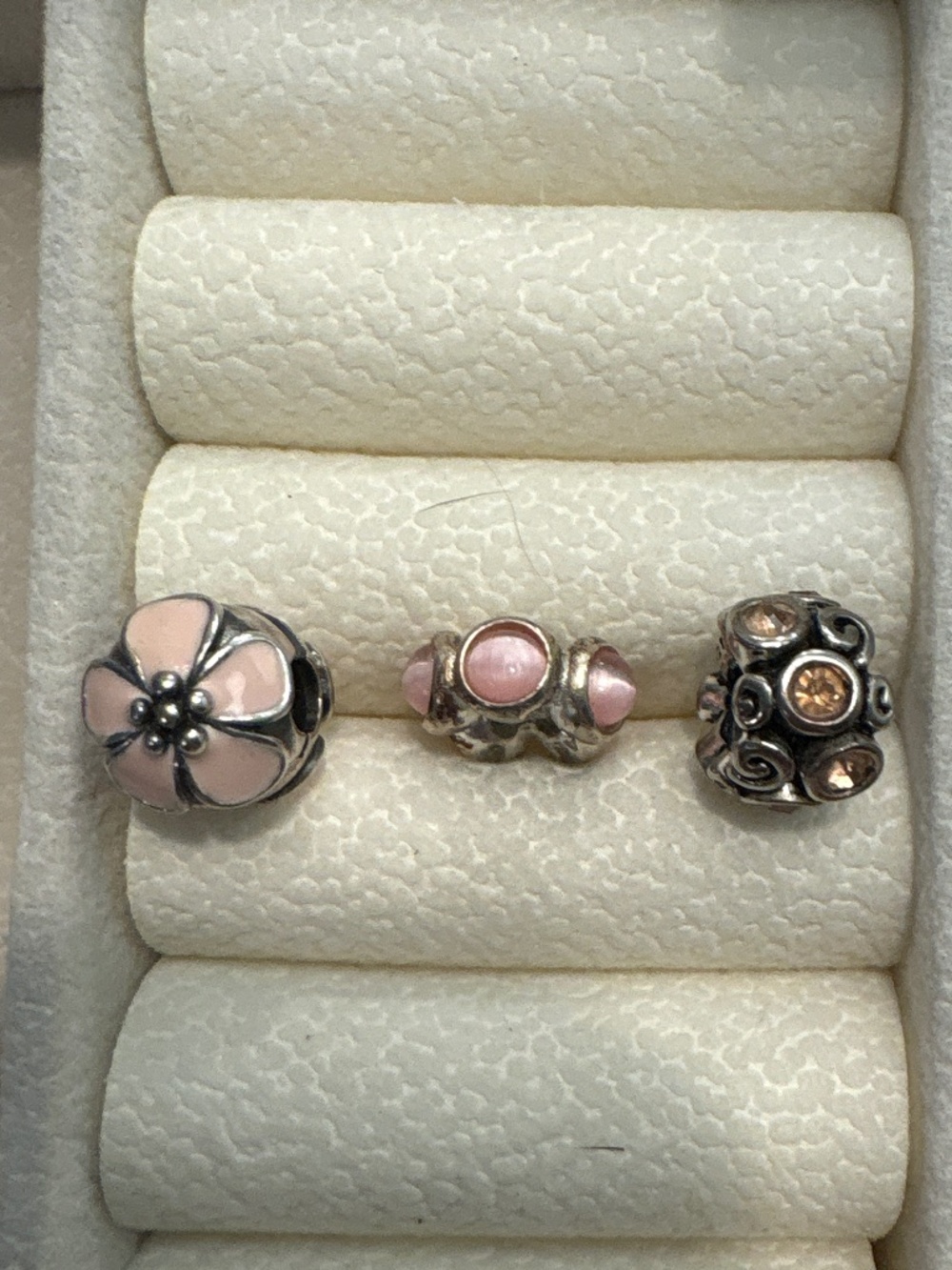 Three Pink Pandora Charms